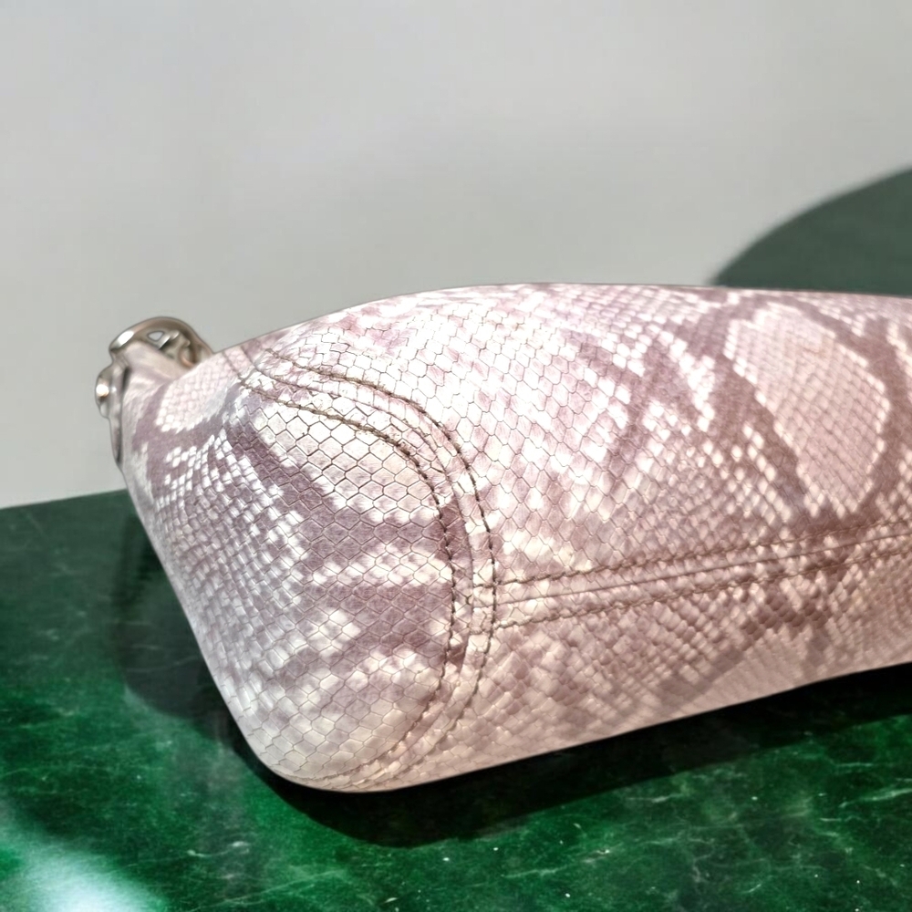 Michael Kors Neutral Python Embossed Leather Shou… - image 6